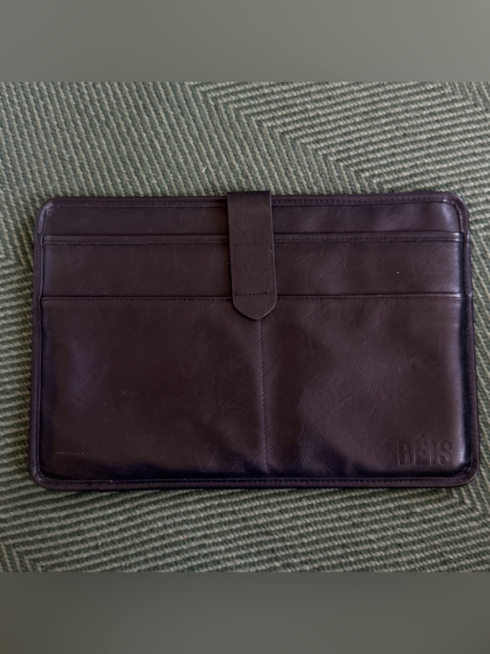 BEIS Leather Black Leather Laptop Sleeve